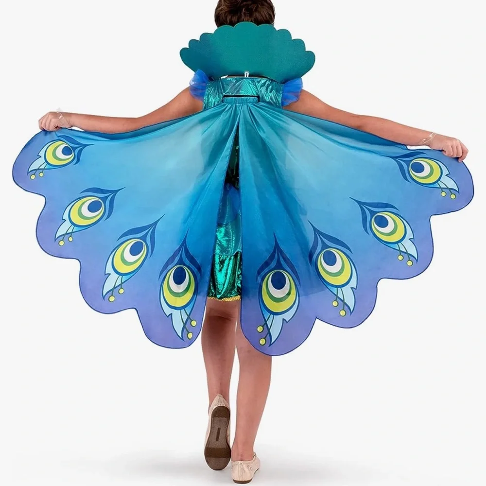 Peacock Dress with Wings